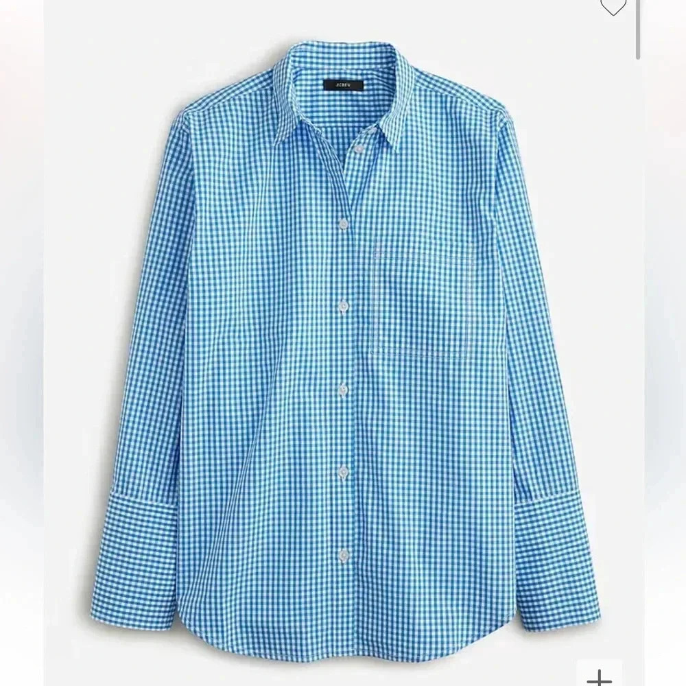 J. CREW | Garçon cotton poplin shirt in gingham | Size 4 | New without Tags